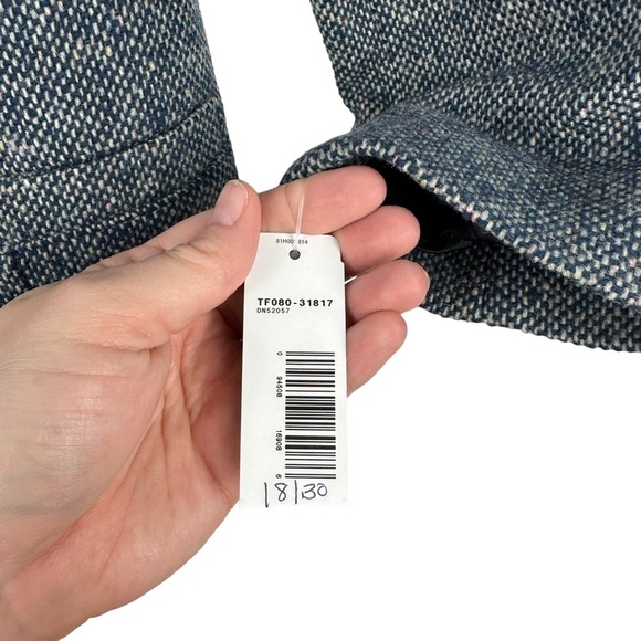 Pendleton Sz S NWT Women's Gray Blue Open Front Long Sleeve Wool Blazer - Picture 9 of 15